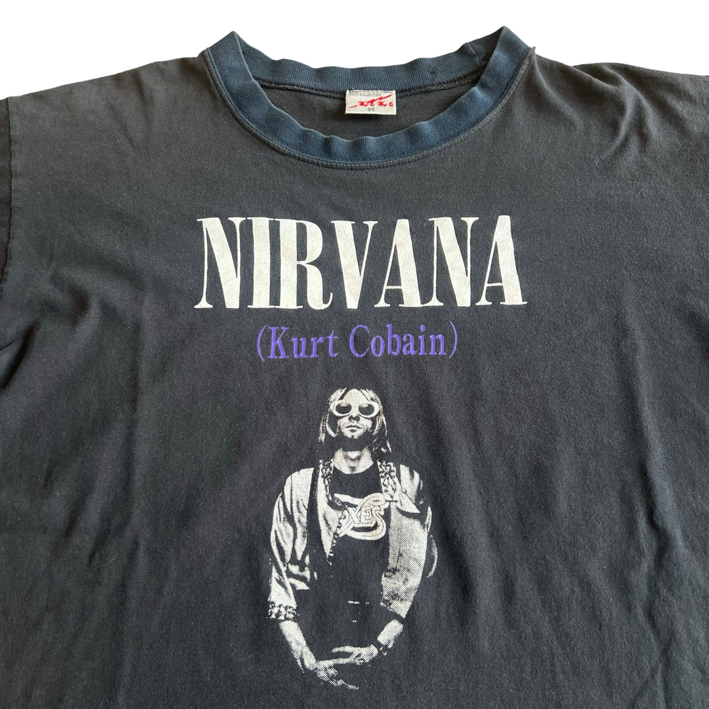 Vintage 90s Nirvana Kurt Cobain Bootleg T-Shirt SZ M/L