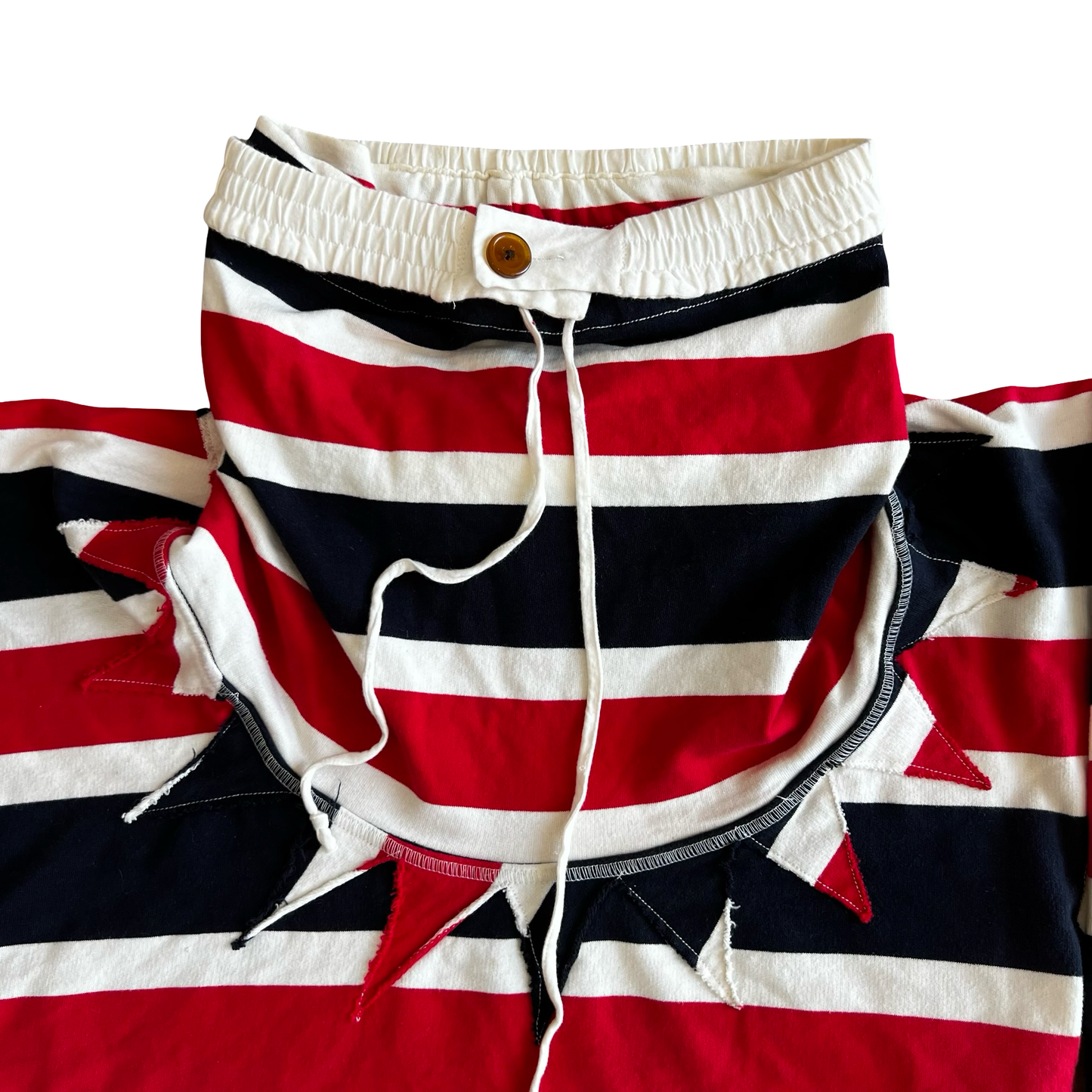 Vivienne Westwood Striped Asymmetric Paneled High Neck Sweater SZ 3