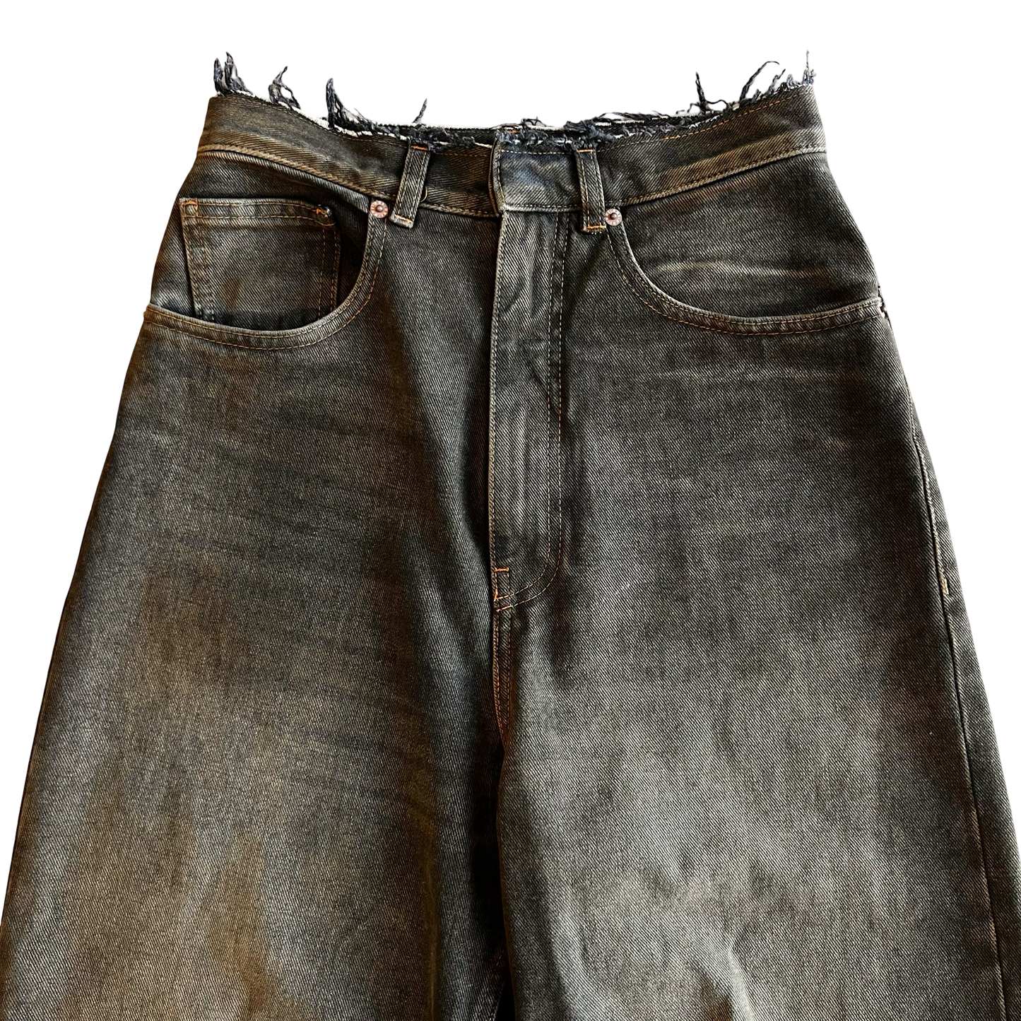 Margiela MM6 Distressed Wide Leg Denim SZ 26