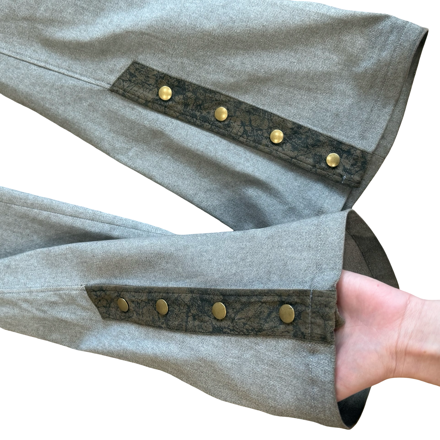 Tornado Mart Suede Trim Flare Denim SZ L