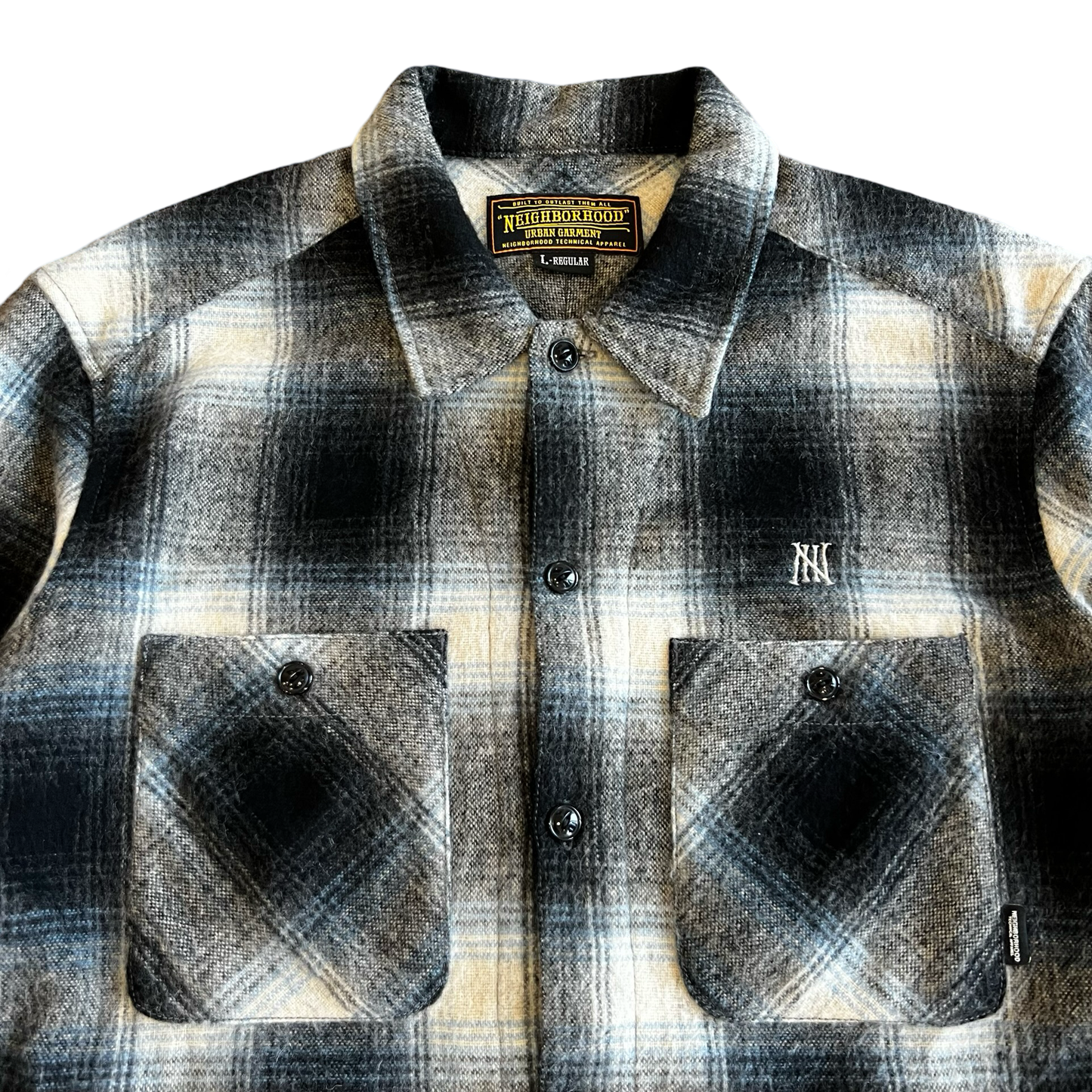 Neighborhood Wool Dayton Plaid Flannel SZ L