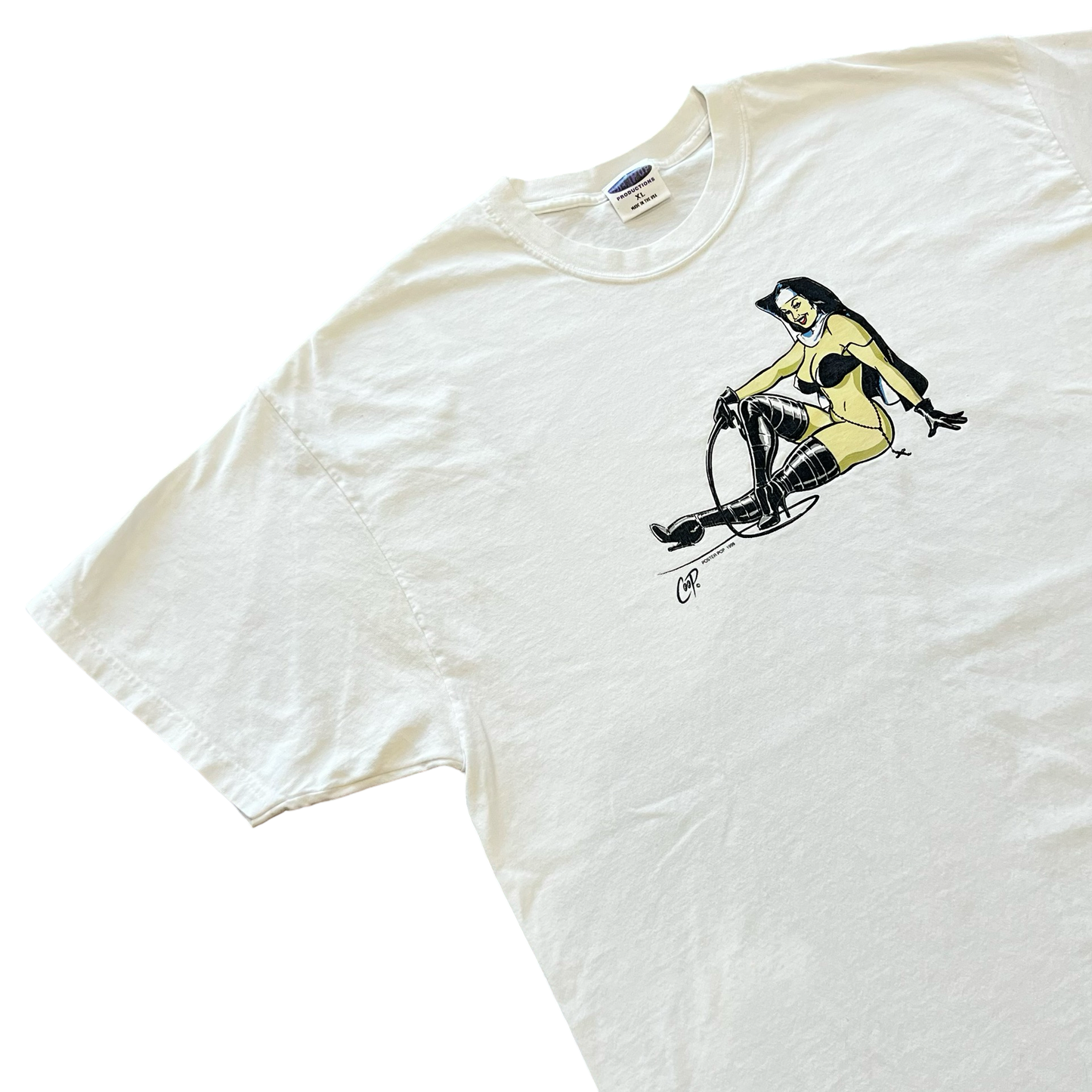 Vintage Frank Kozik Pop Art Nun T-Shirt SZ XL
