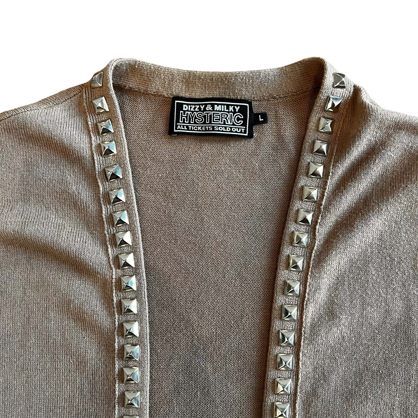 Hysteric Glamour Brown Studded Cardigan SZ L