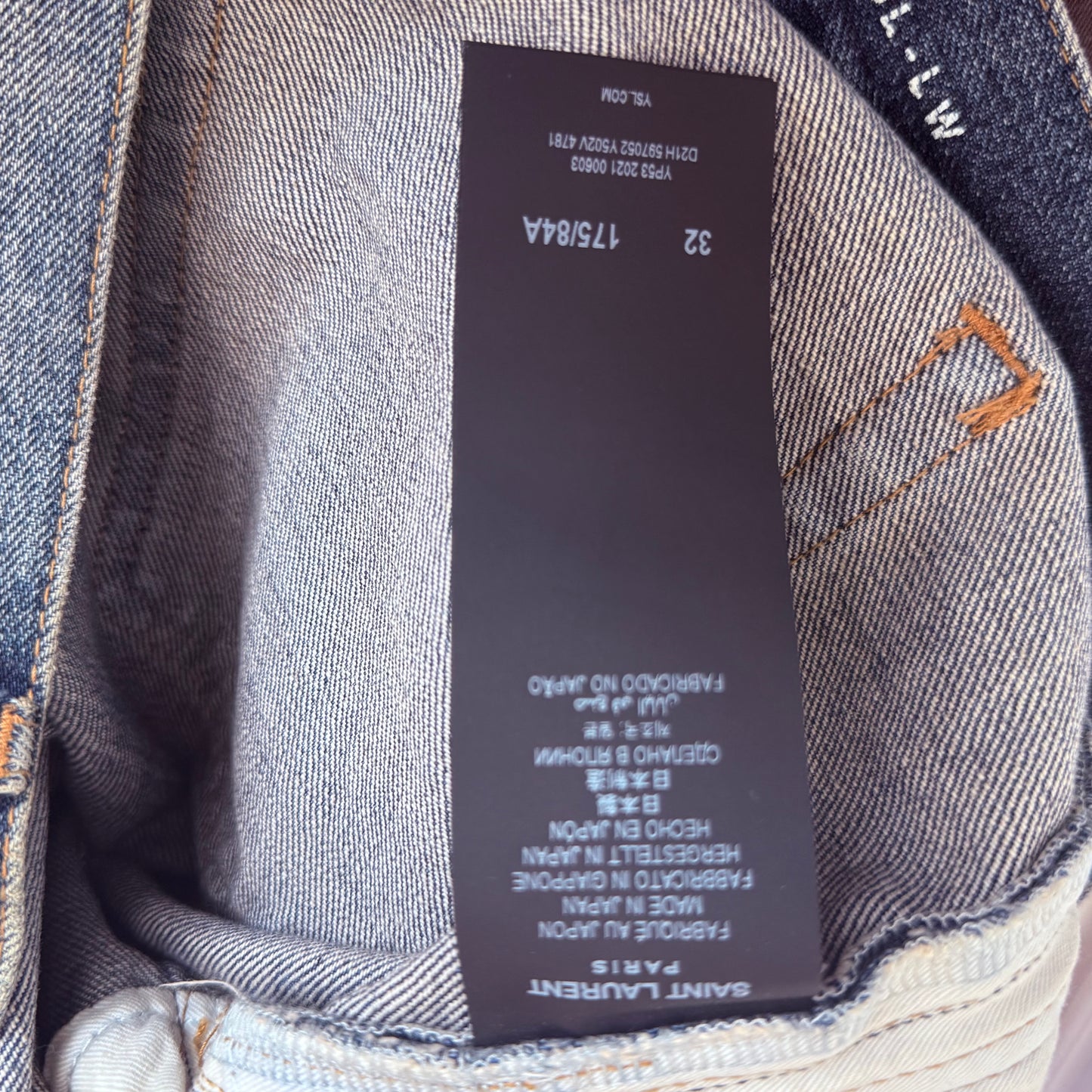 Saint Laurent D18 Light Wash Denim SZ 32