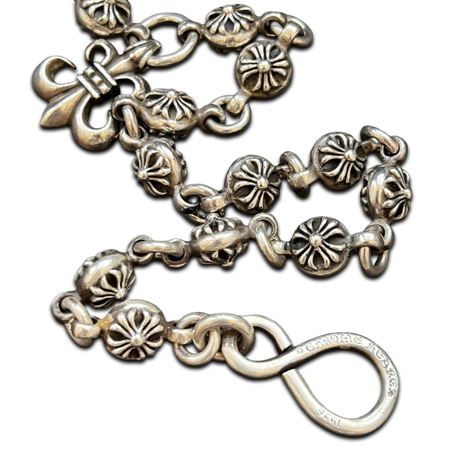 Chrome Hearts Plus Ball Fleur Pendant Wallet Chain