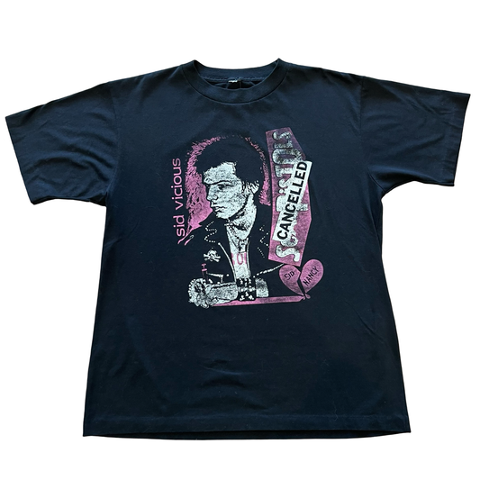 Vintage 90s Sid Vicious Canceled Punk T-Shirt SZ L