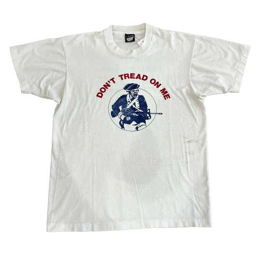 Vintage 90s Don't Tread On Me Machine Gun T-Shirt SZ L