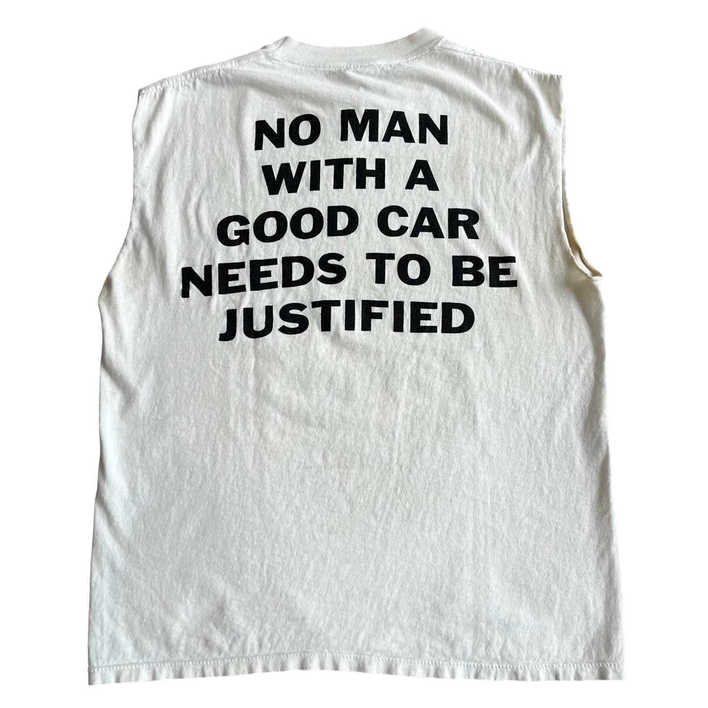 Vintage 90s Ministry Jesus Built My Hotrod Cut Off T-Shirt SZ L