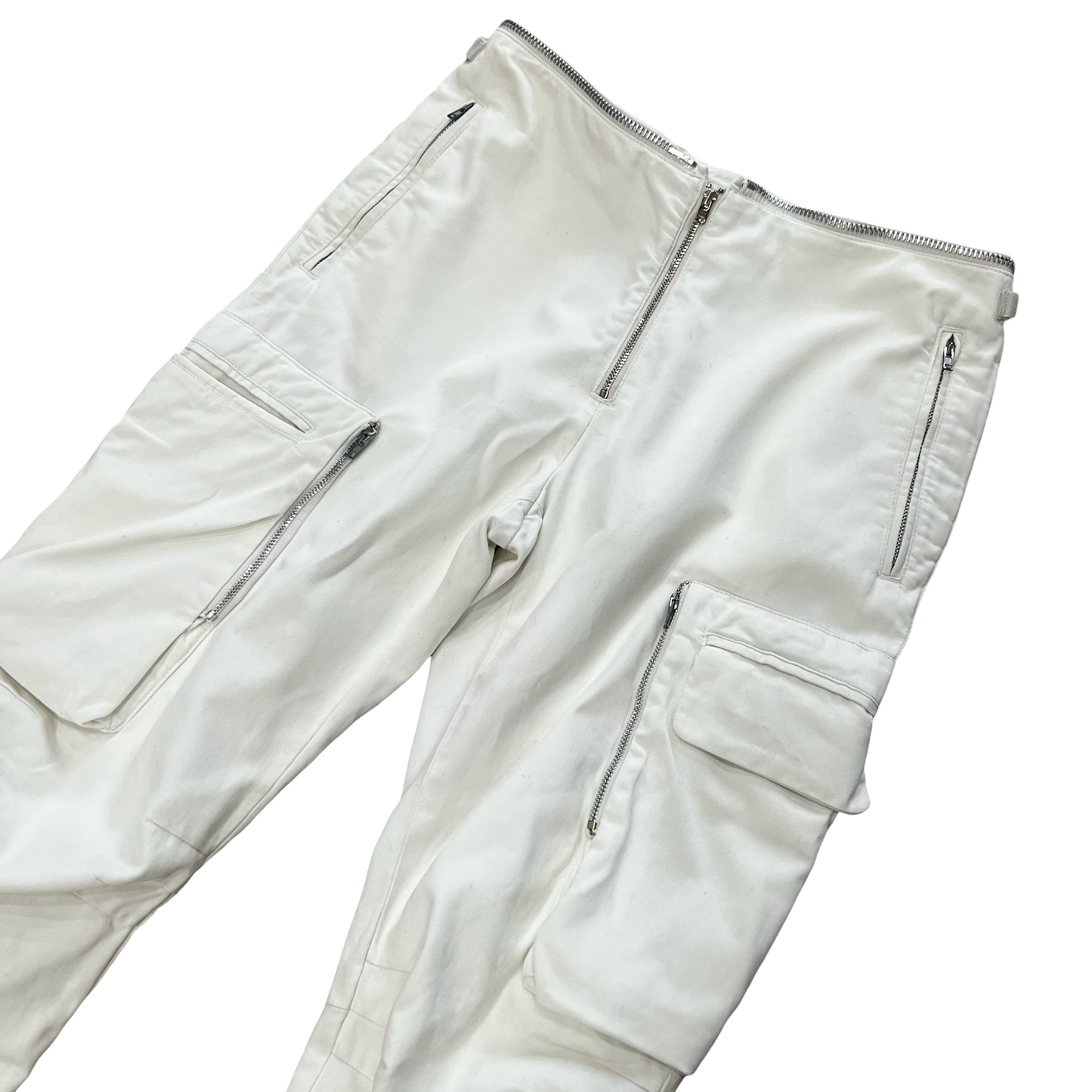 Helmut Lang White Cargo Flight Pants AW99-00 Sz 42/30