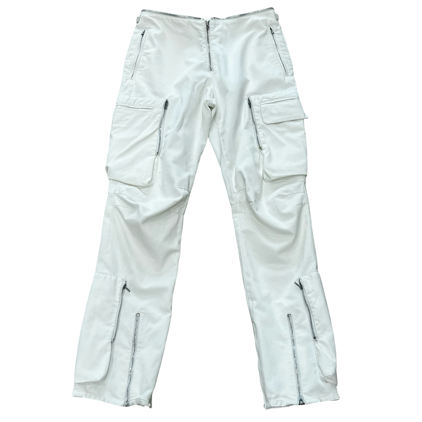 Helmut Lang White Cargo Flight Pants AW99-00 Sz 42/30