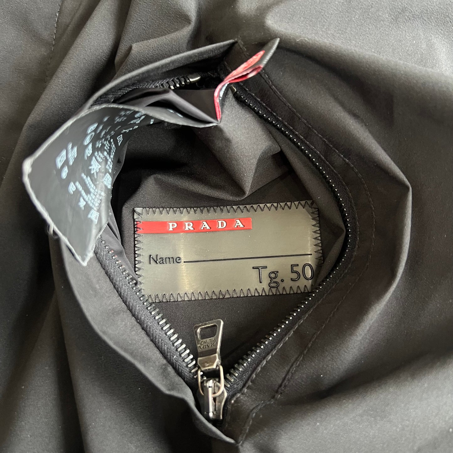 Prada Linea Rosa Reversible Gore-Tex Nylon Long Coat SZ 50