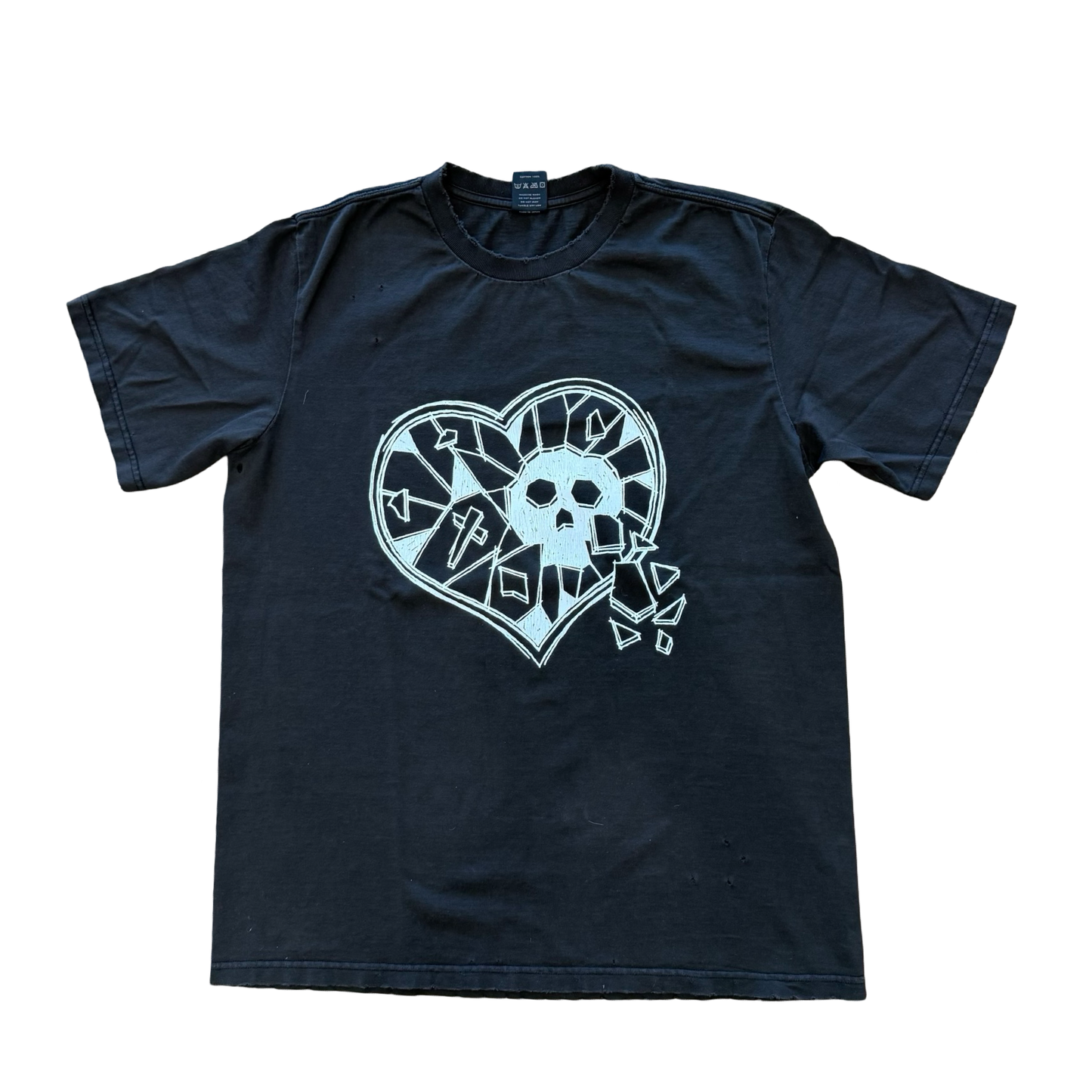Number (N)ine Distressed Heart/Skull T-Shirt SZ 3
