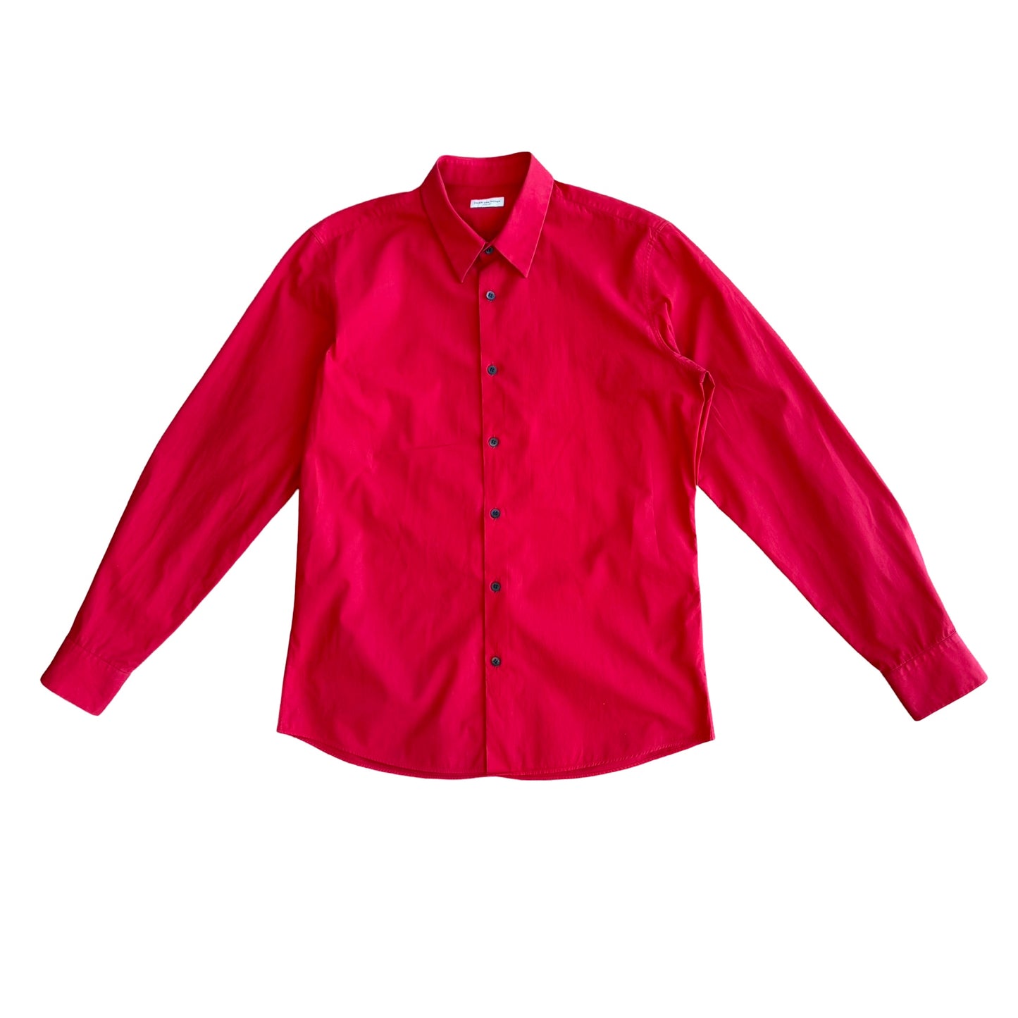 Dries Van Noten Red Dress Shirt SZ 50