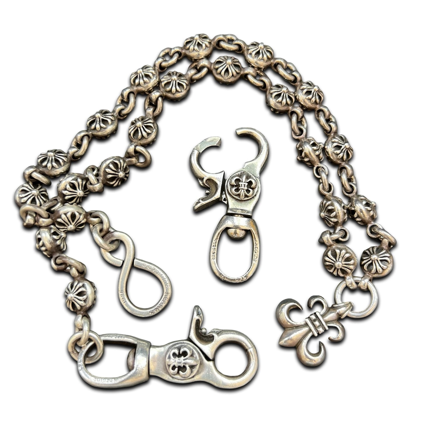 Chrome Hearts Plus Ball Fleur Pendant Wallet Chain