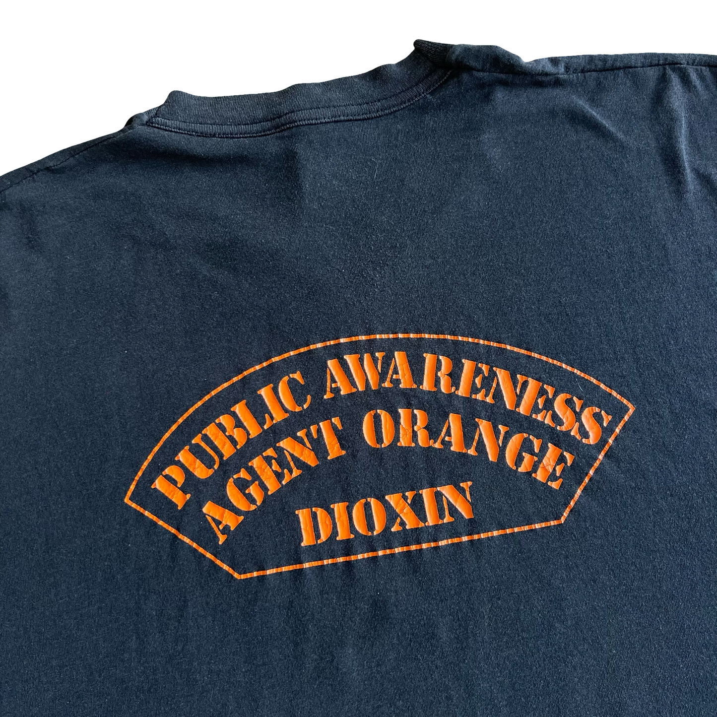 Vintage 80s Agent Orange Dioxin Skull T-Shirt SZ XL