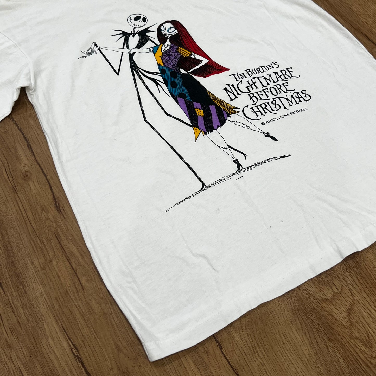 Vintage Tim Burton Nightmare Before Christmas Jack Sally T-Shirt SZ L