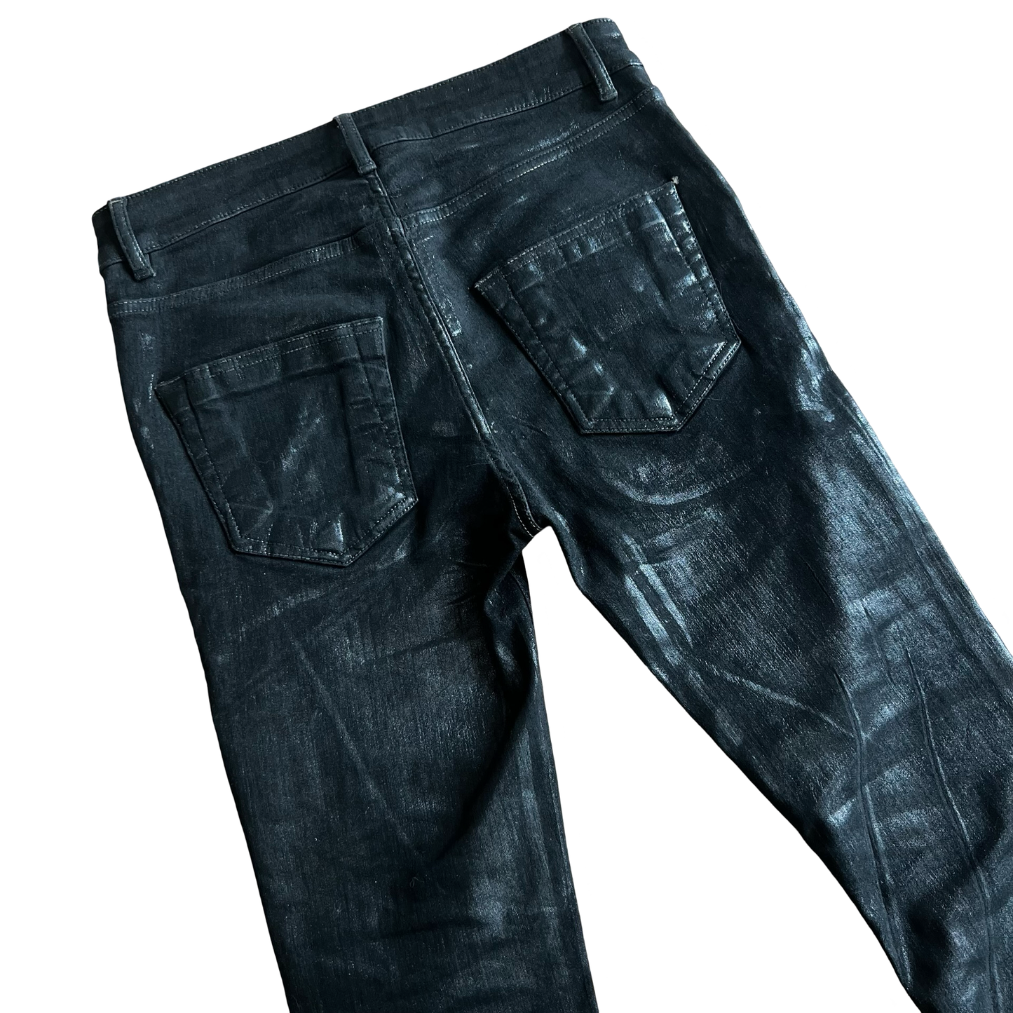 Rick Owens Foil Waxed Tyrone Bootcut Jeans SZ 30