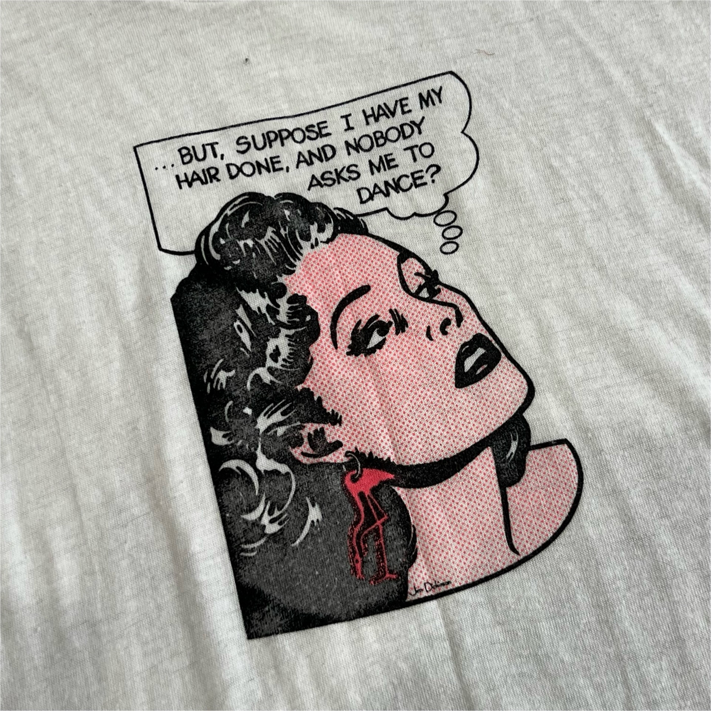 Vintage Pop Art Asks me to Dance T-Shirt SZ L