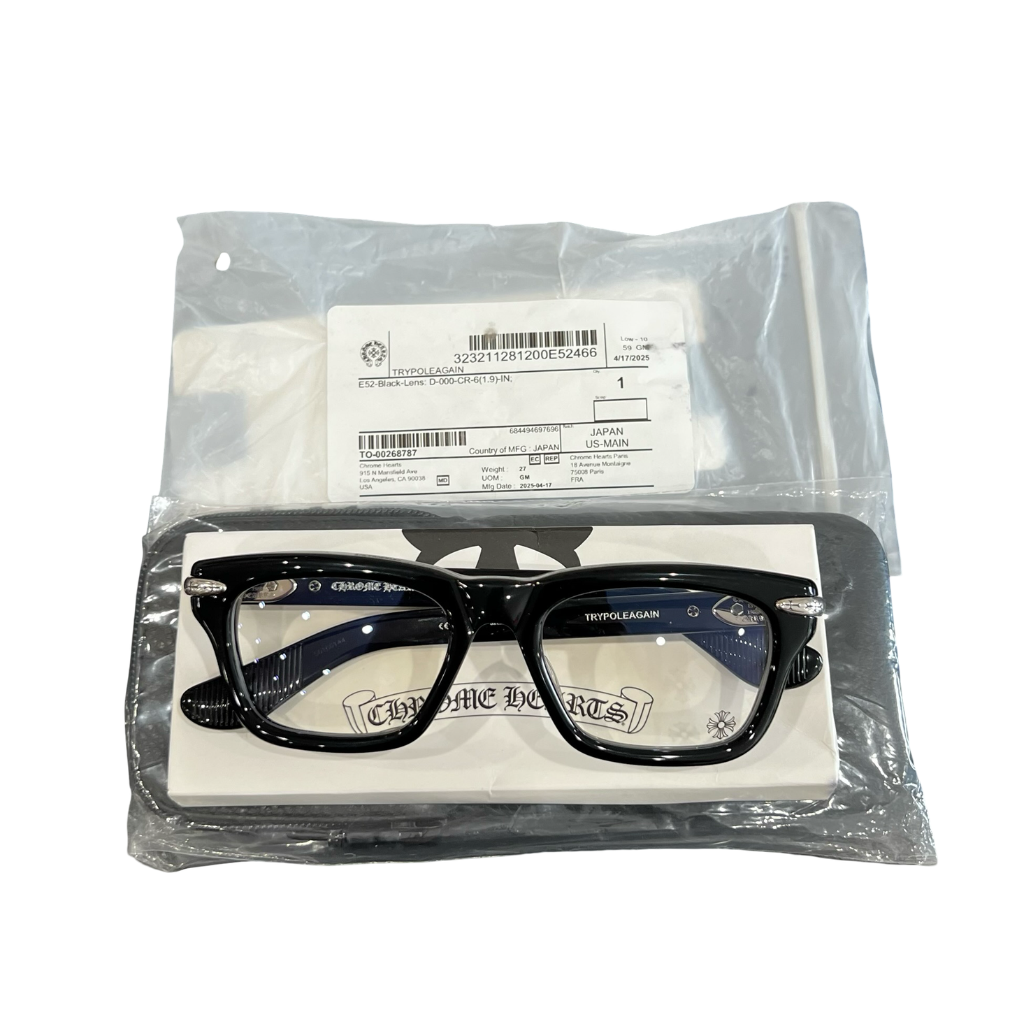 Chrome Hearts ‘Trypoleagain’ Glasses Black