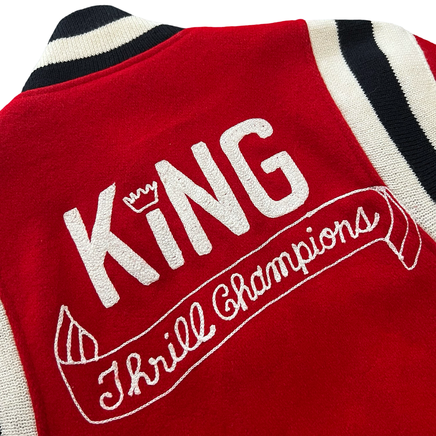 Vintage Wool 1950s King Racing Thrill Varsity Jacket SZ M
