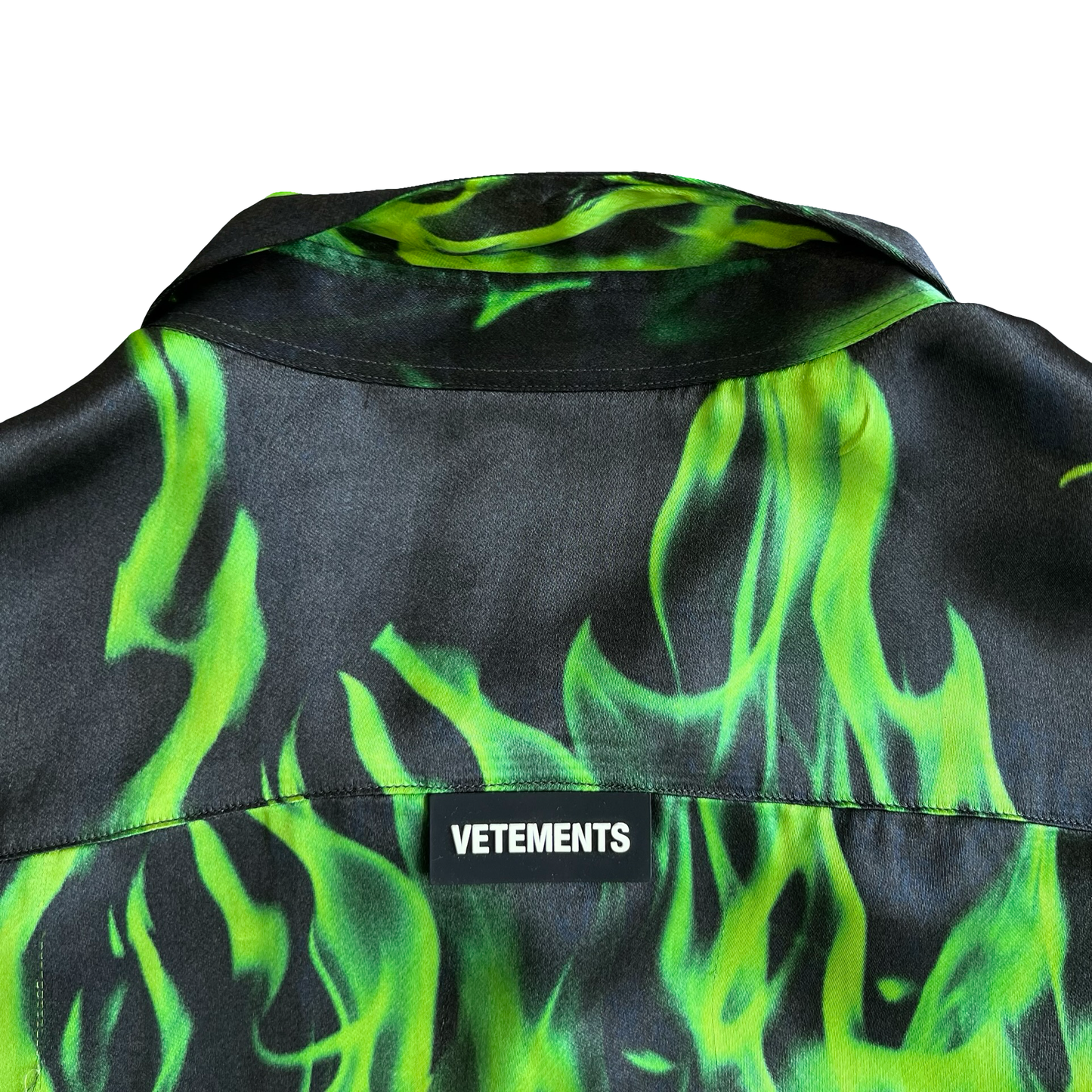 Vetements Green Flame Button-up SZ L