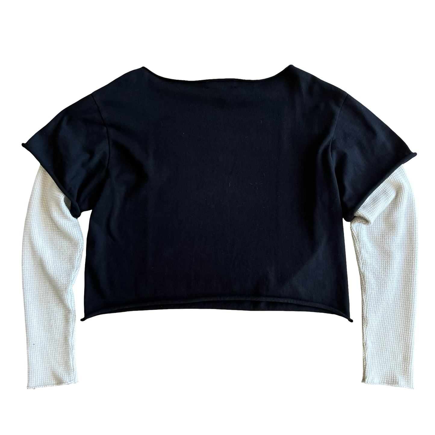 424 'I love 424' Cropped Double Layered Thermal Shirt SZ S