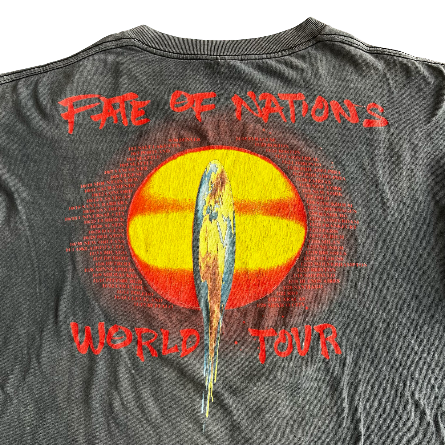Vintage Robert Plant 1993 Fear Of Nations Tour T-Shirt SZ XL