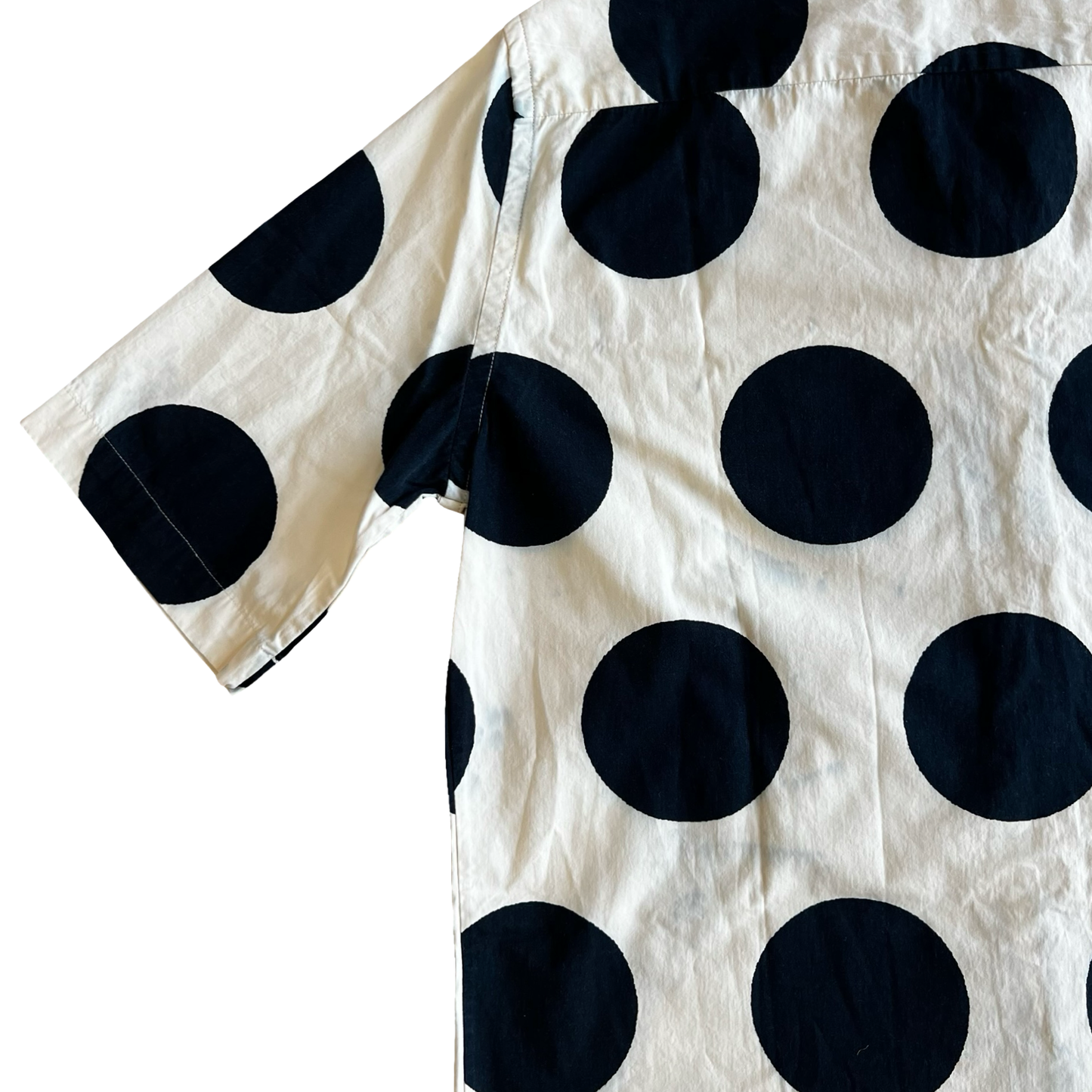 Marni Navy Polka Dot Button-Up Sz 46