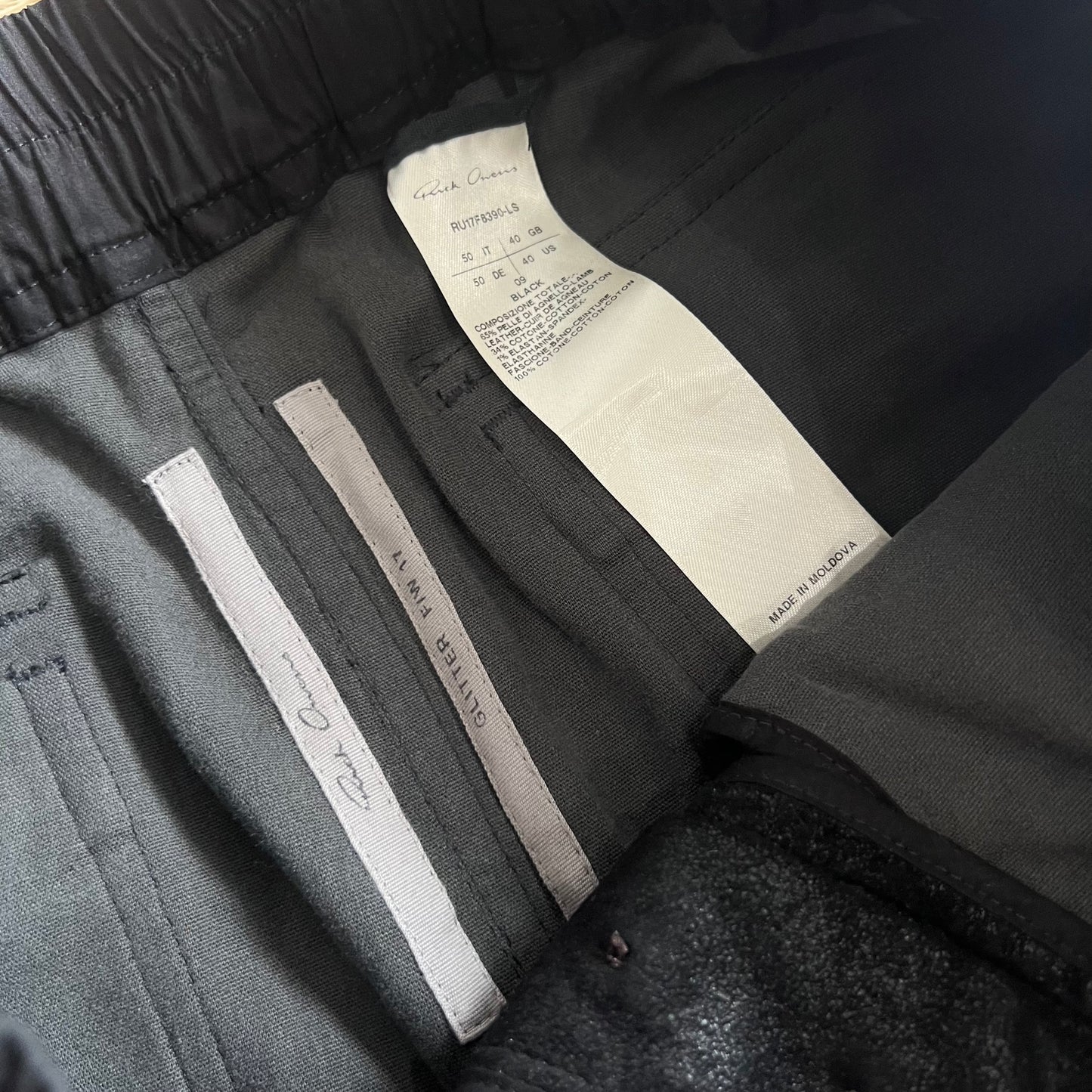 Rick Owens Blistered Lamb Skin Cargo Joggers FW17 SZ 50