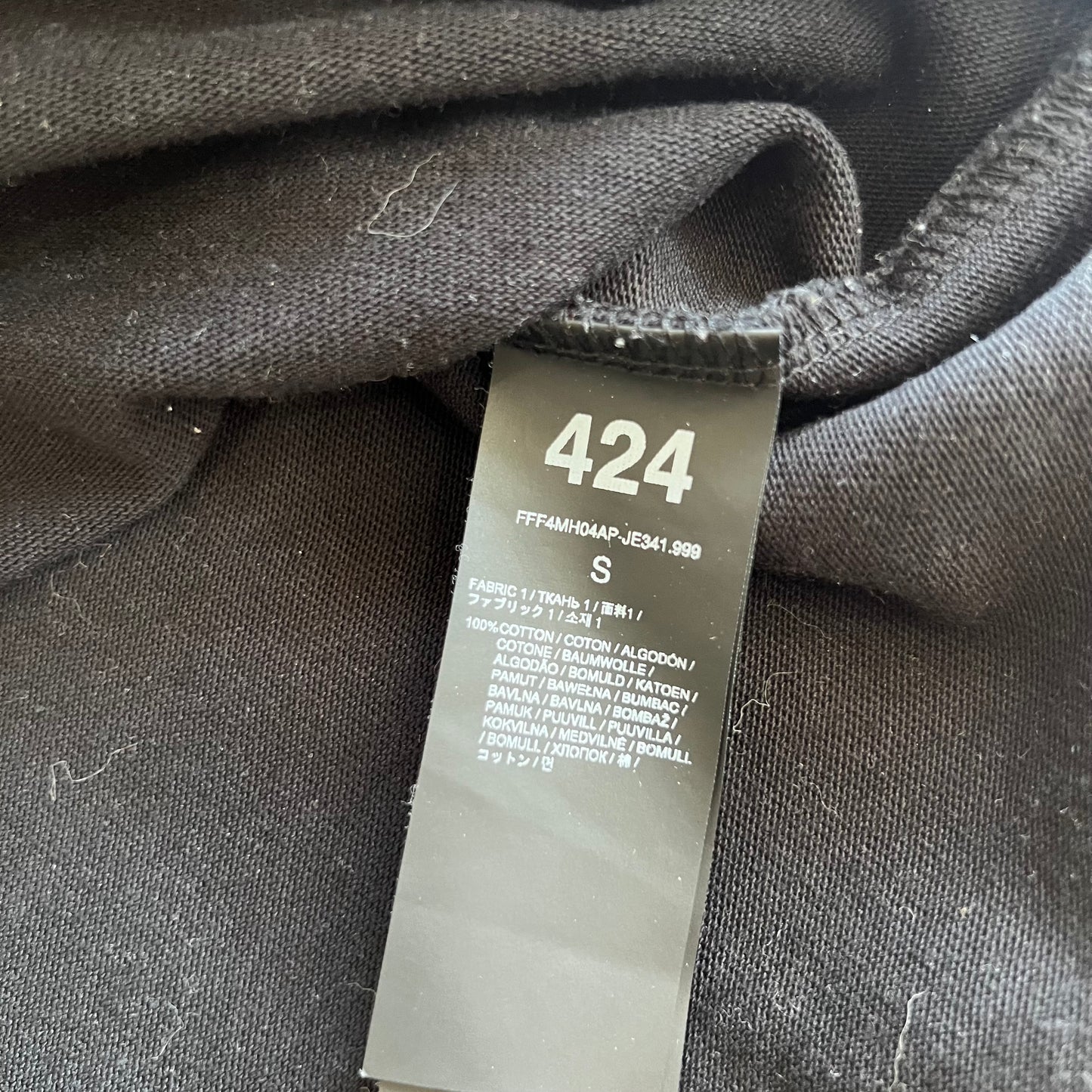 424 'I love 424' Cropped Double Layered Thermal Shirt SZ S