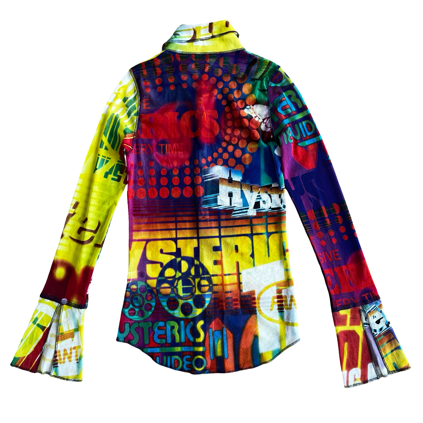 Hysteric Psychedelic Mesh Button-Up SZ S