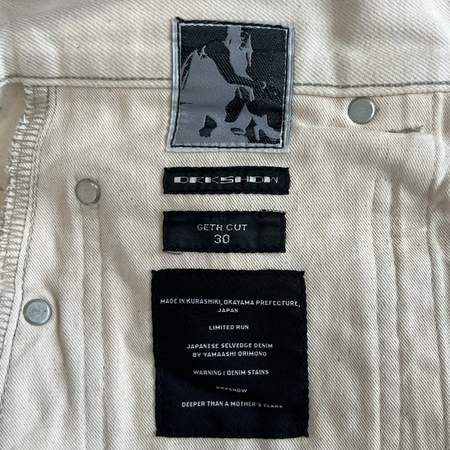 Rick Owens MIJ Natural Geth Cut Denim SZ 30