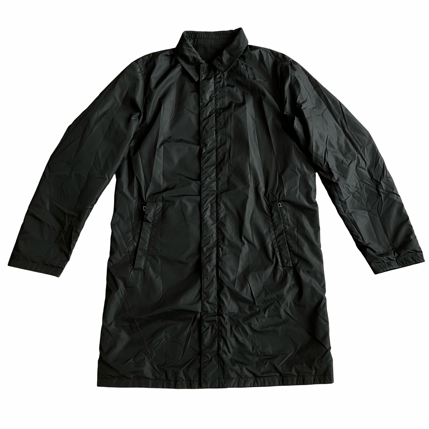 Prada Linea Rosa Reversible Gore-Tex Nylon Long Coat SZ 50
