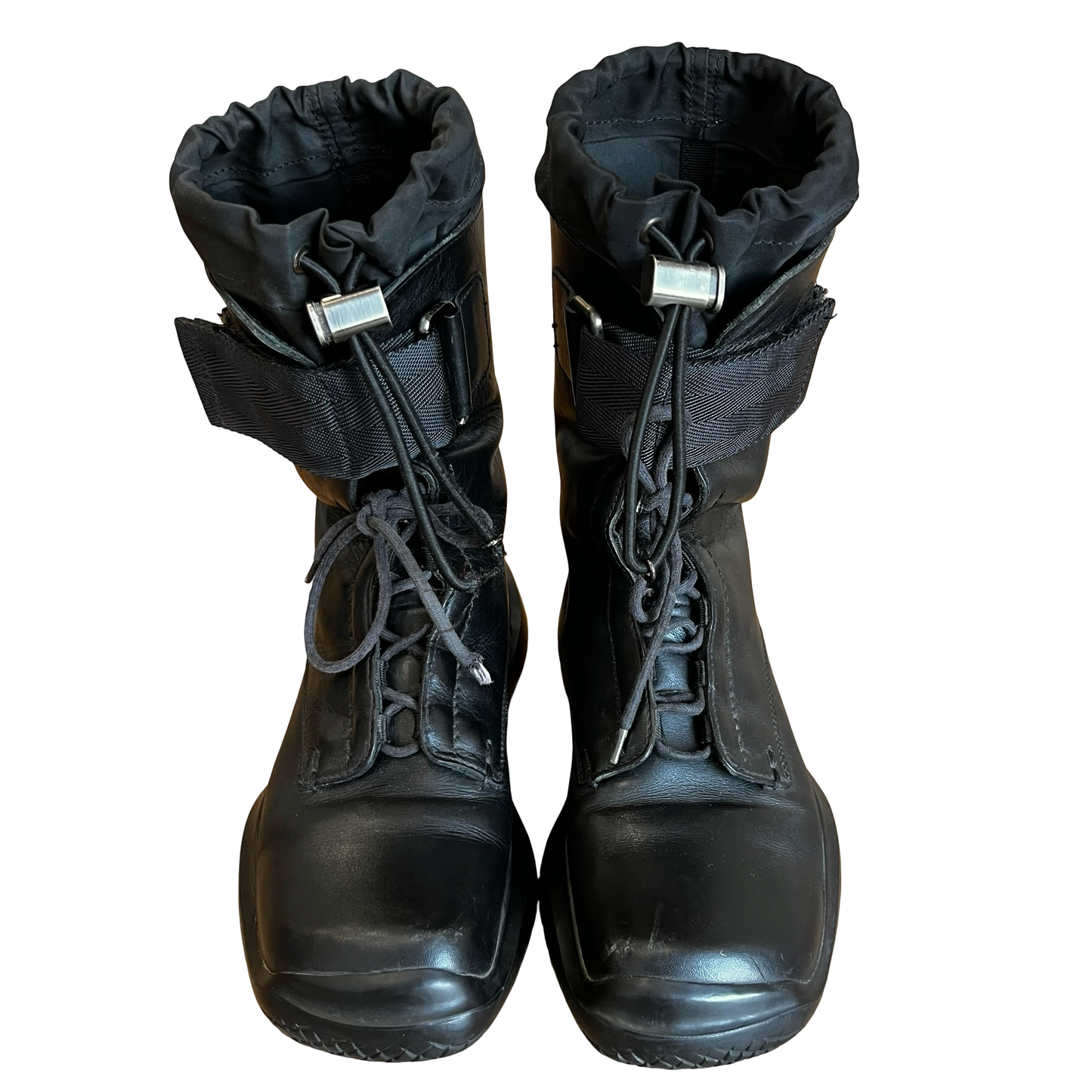 Prada Leather Strap/Cinch Boots SZ 8.5