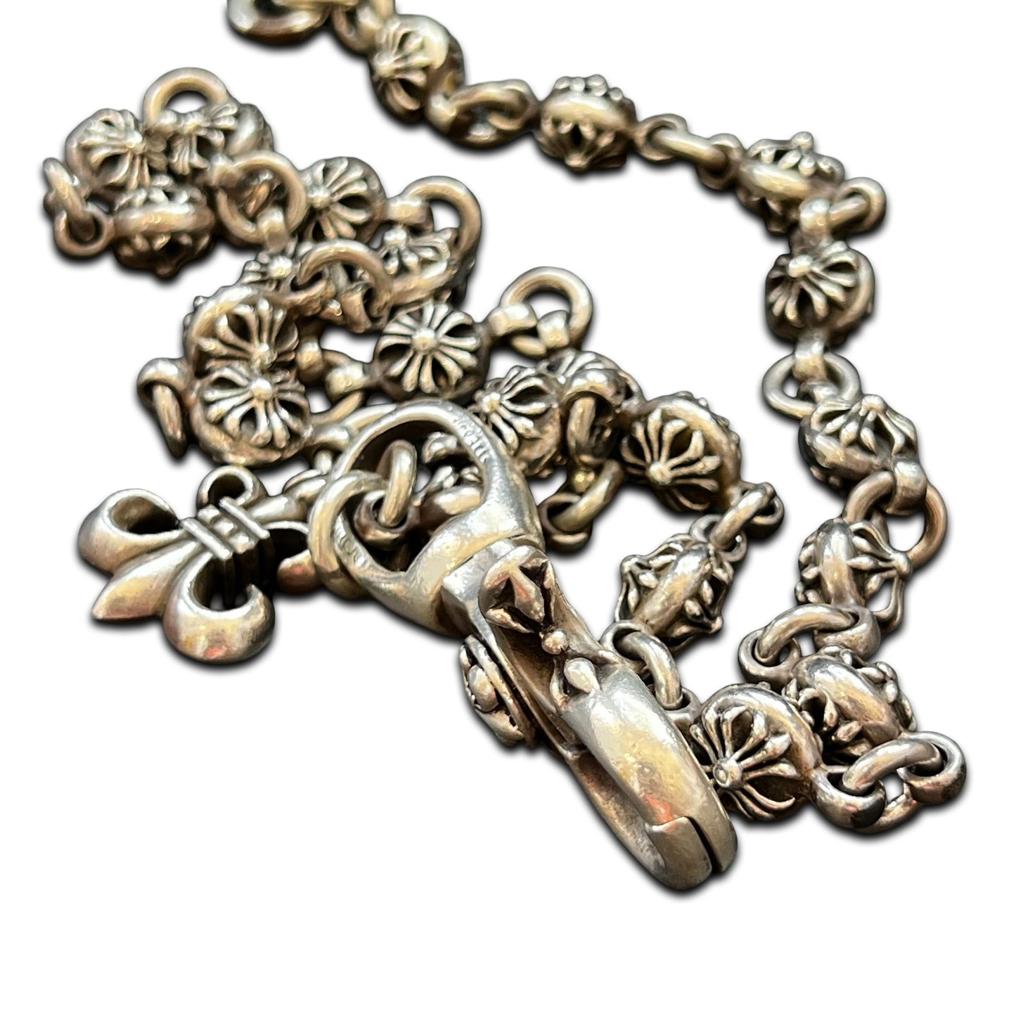 Chrome Hearts Plus Ball Fleur Pendant Wallet Chain