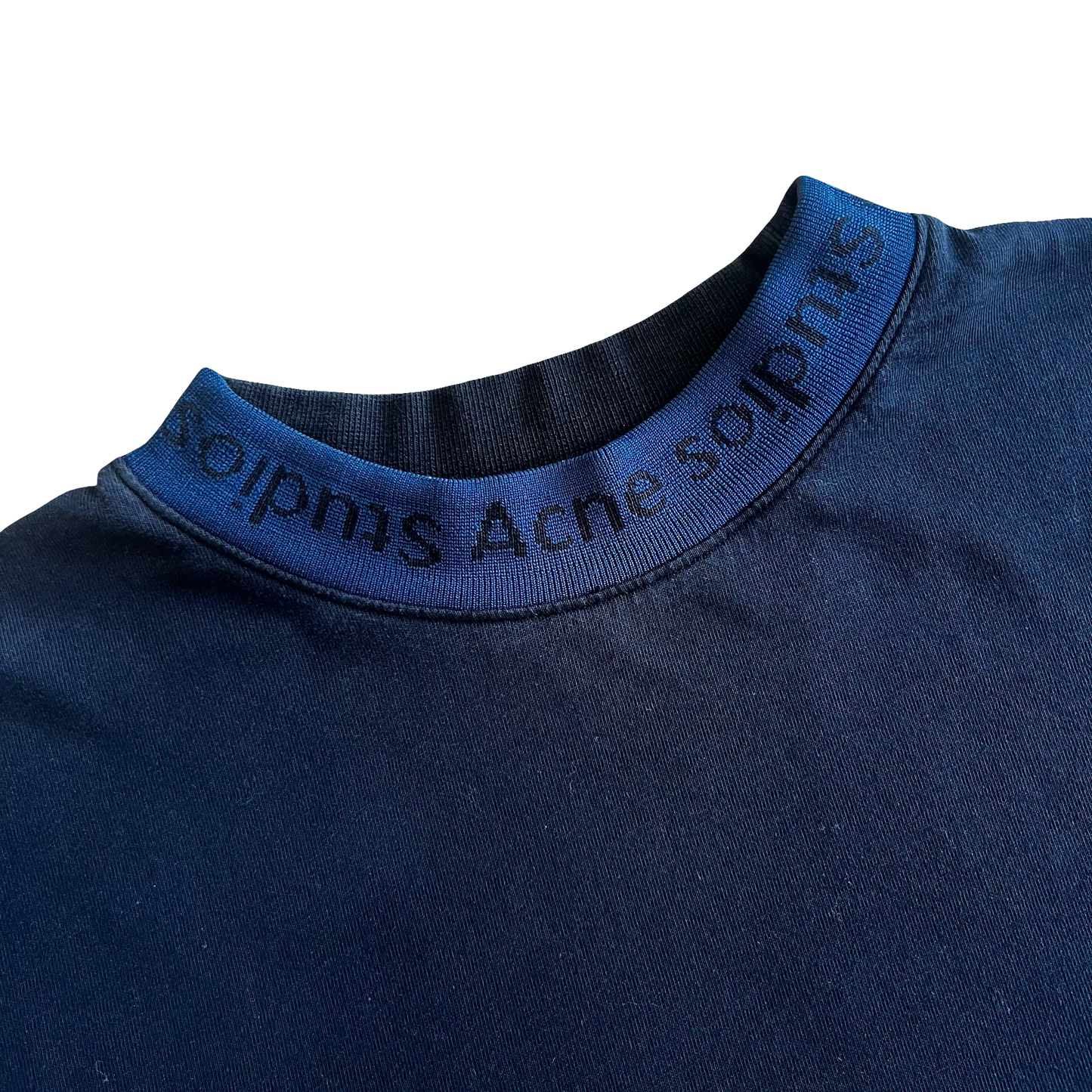 Acne Studios Mockneck Navy T-shirt SZ M