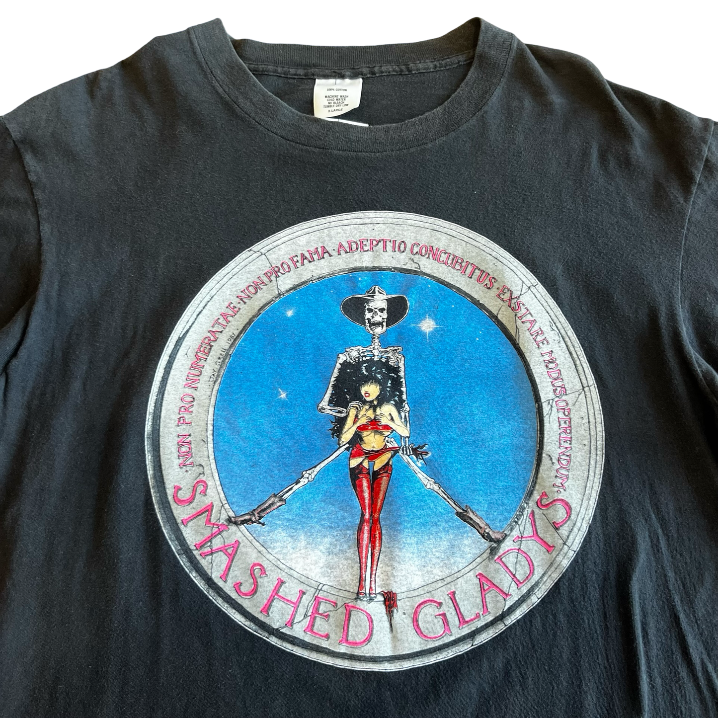 Vintage 80s NYC Punk Smashed Gladys Dyin For a Piece 1988 T-Shirt SZ XL