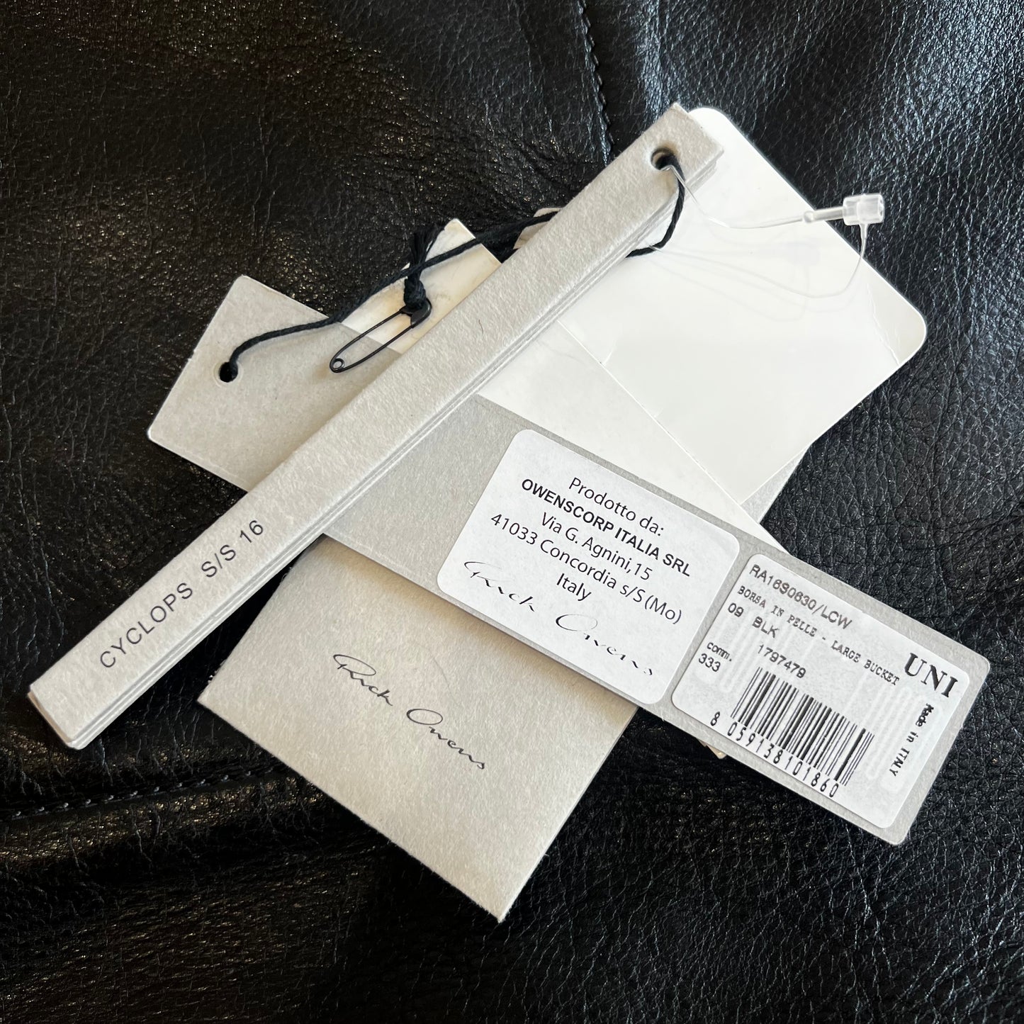 Rick Owens Deer Leather Bag SS16
