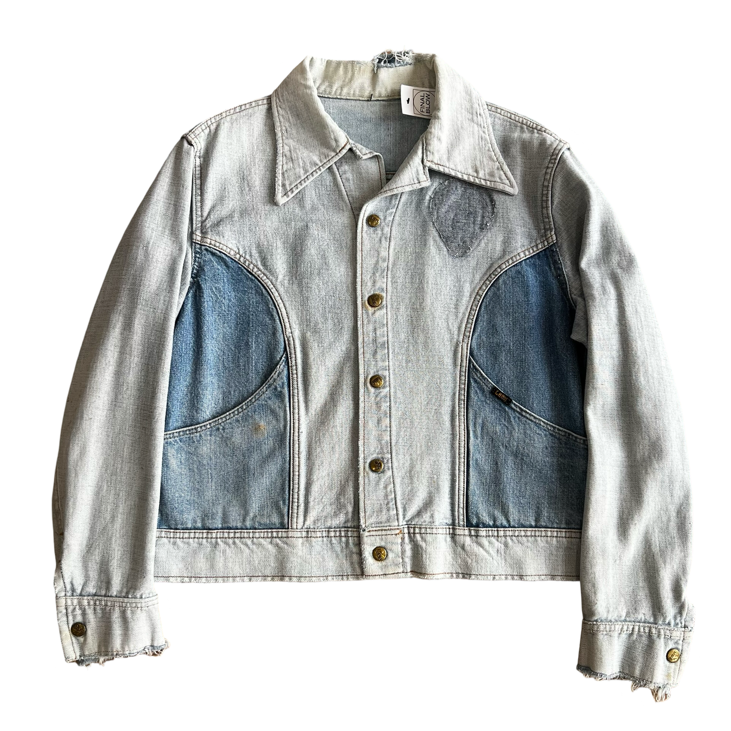 Vintage 1970s Lee Reversible 2 Tone Denim Jacket SZ M