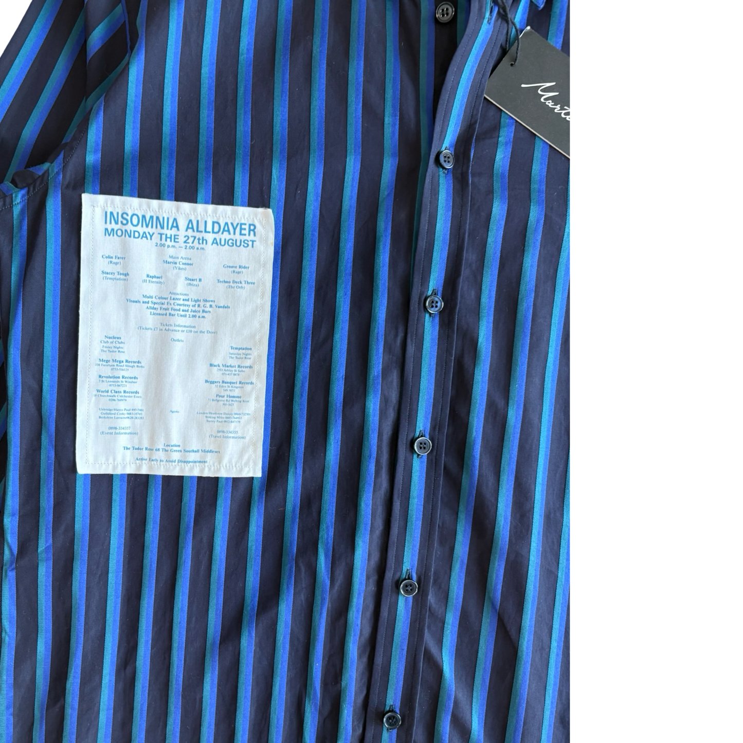 Martine Rose Rave Flyer Button-up SS22 Sz M