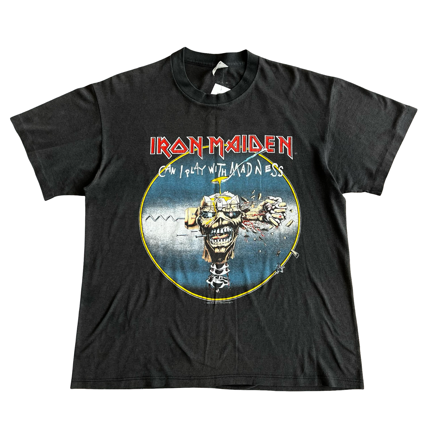 Vintage Iron Maiden Play With Madness 1988 T-Shirt SZ XL