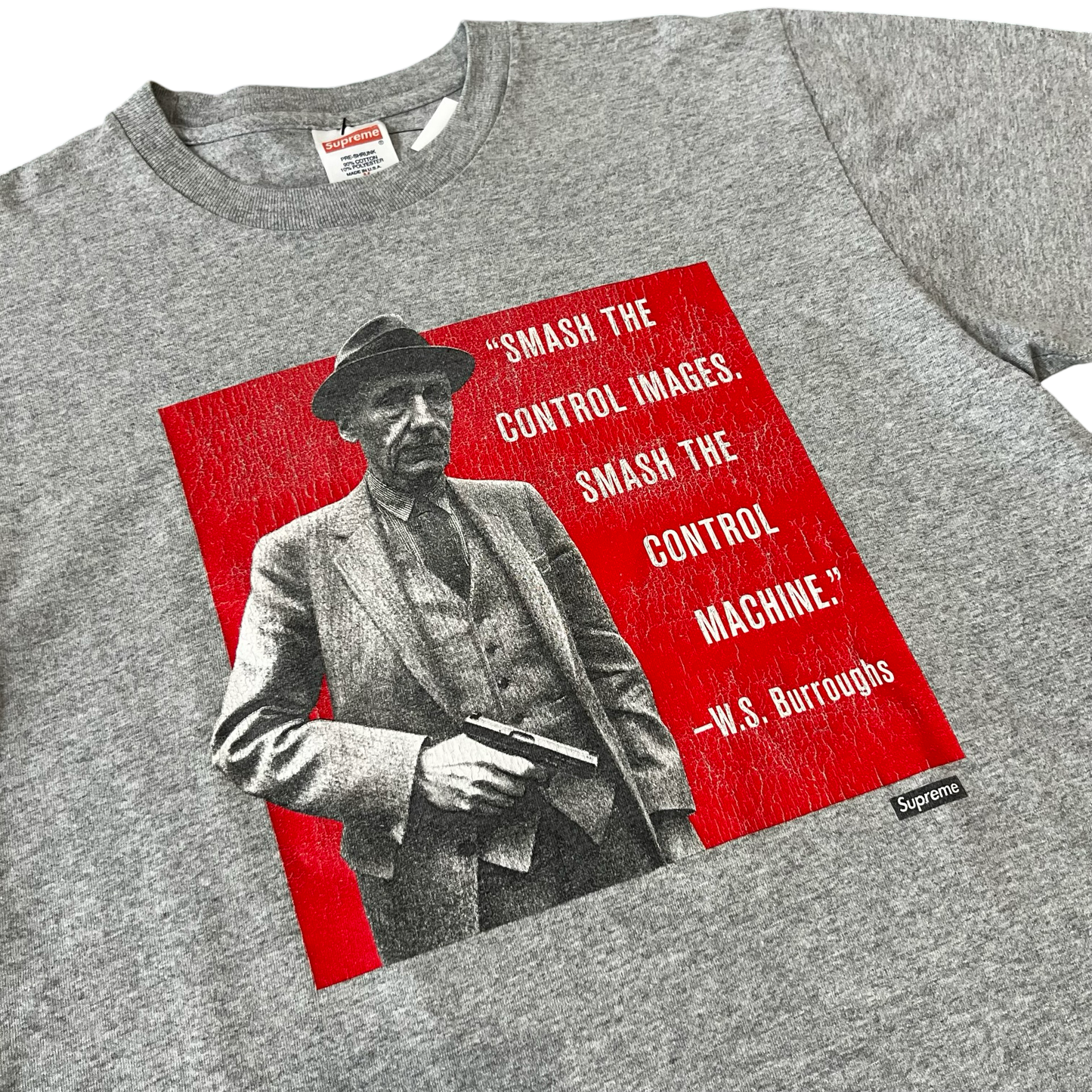 Supreme WS Burroughs Smash the Control T-shirt SS16 SZ M