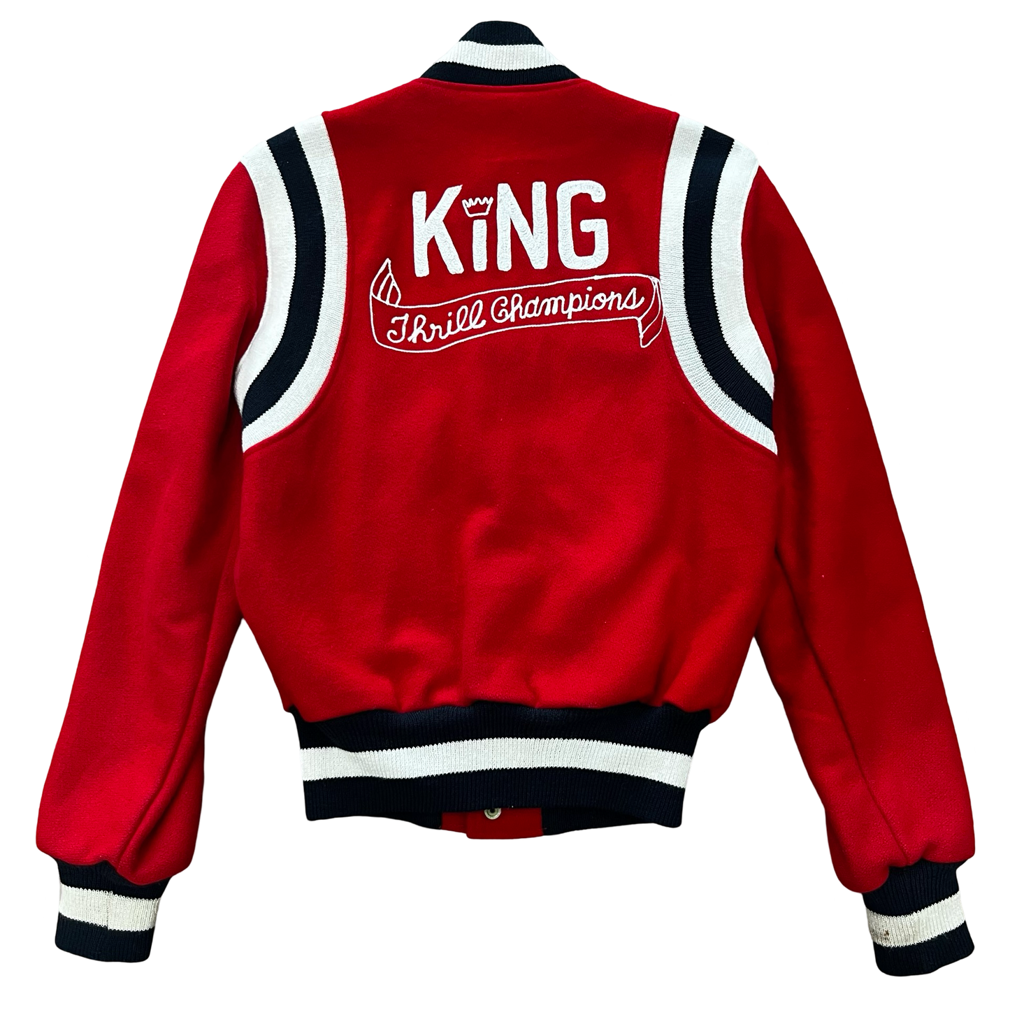 Vintage Wool 1950s King Racing Thrill Varsity Jacket SZ M