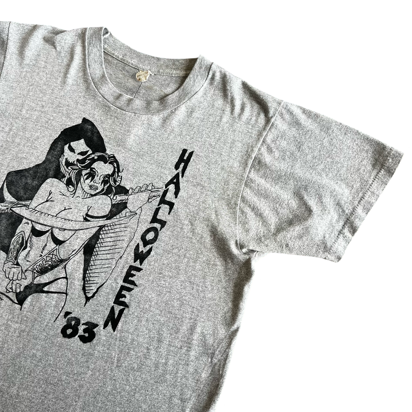 Vintage 80s Halloween Reaper Strohs Beer 1983 Art T-Shirt SZ M