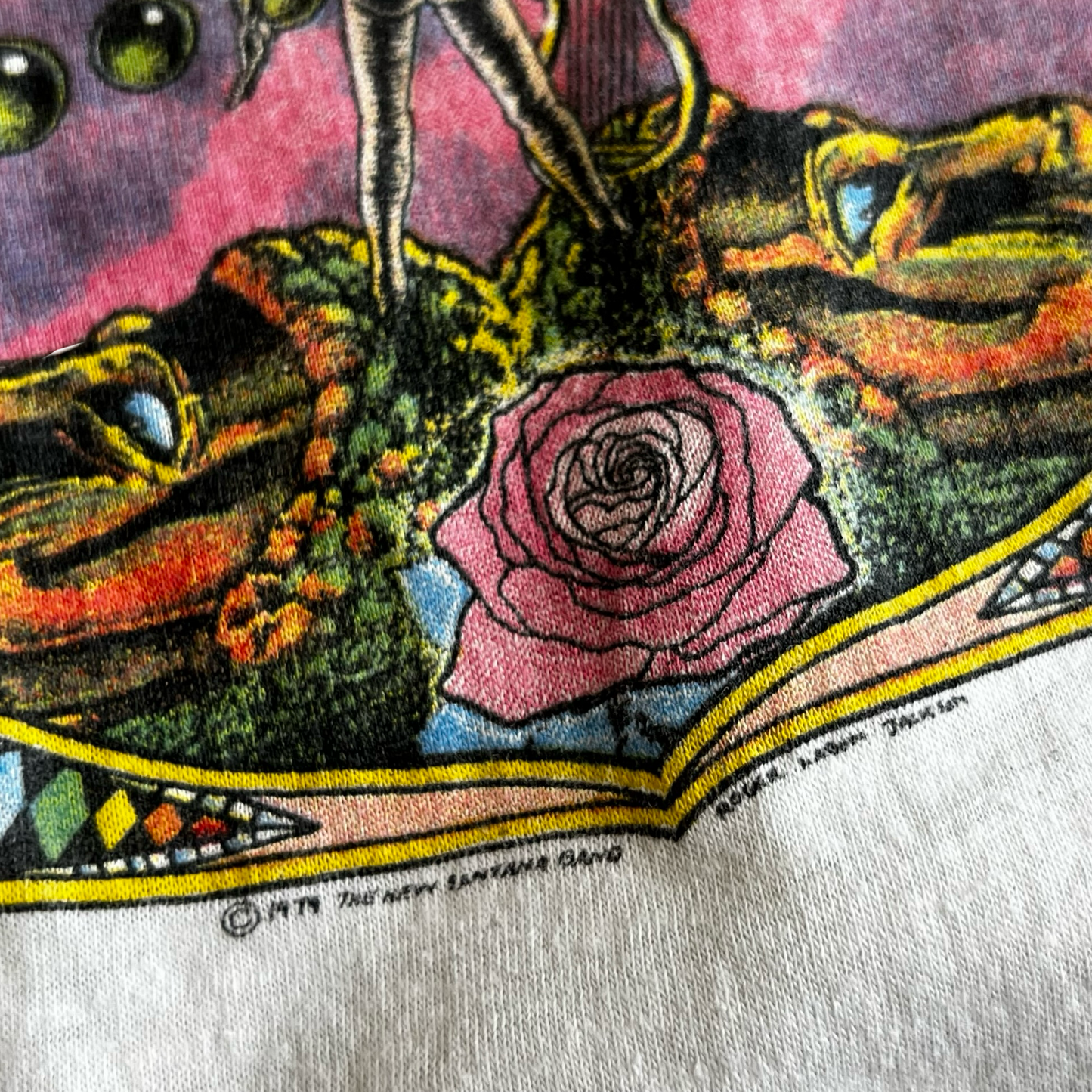 Vintage 70s Santana 1979 Raglan Short Sleeve T-Shirt SZ M