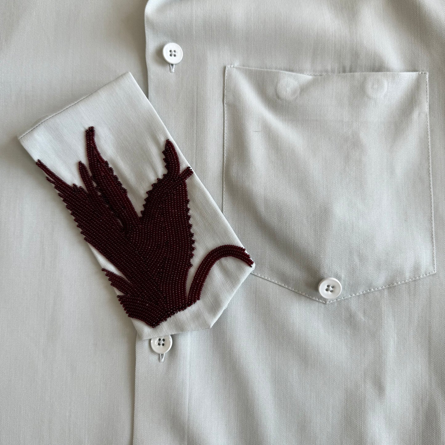 Jil Sander Embroidered Pocket Button Up Shirt SZ 40