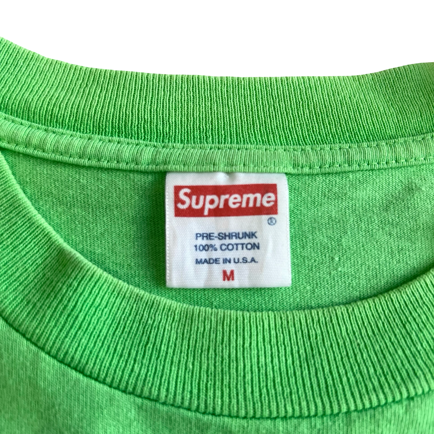 Supreme Green ‘Parental Advisory’ T-shirt AW08 SZ M