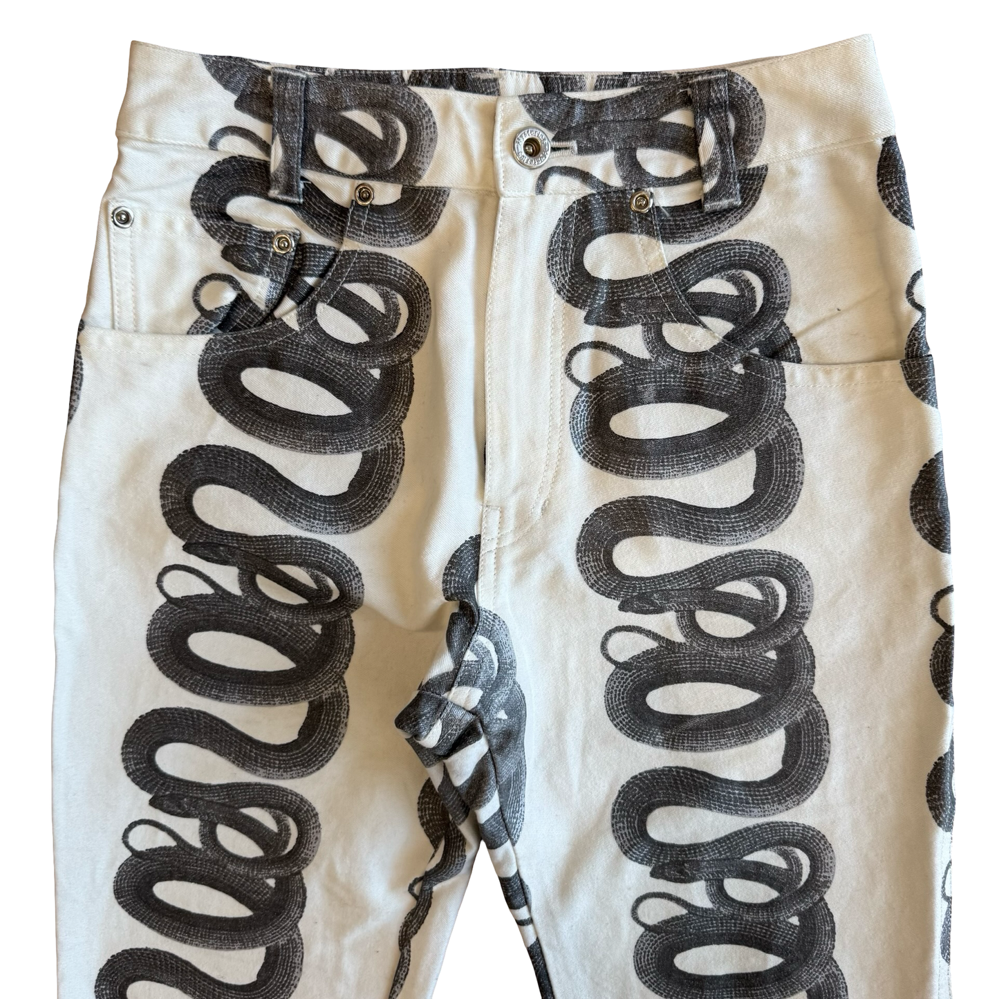 Hysteric Glamour White Snake Print Denim SZ