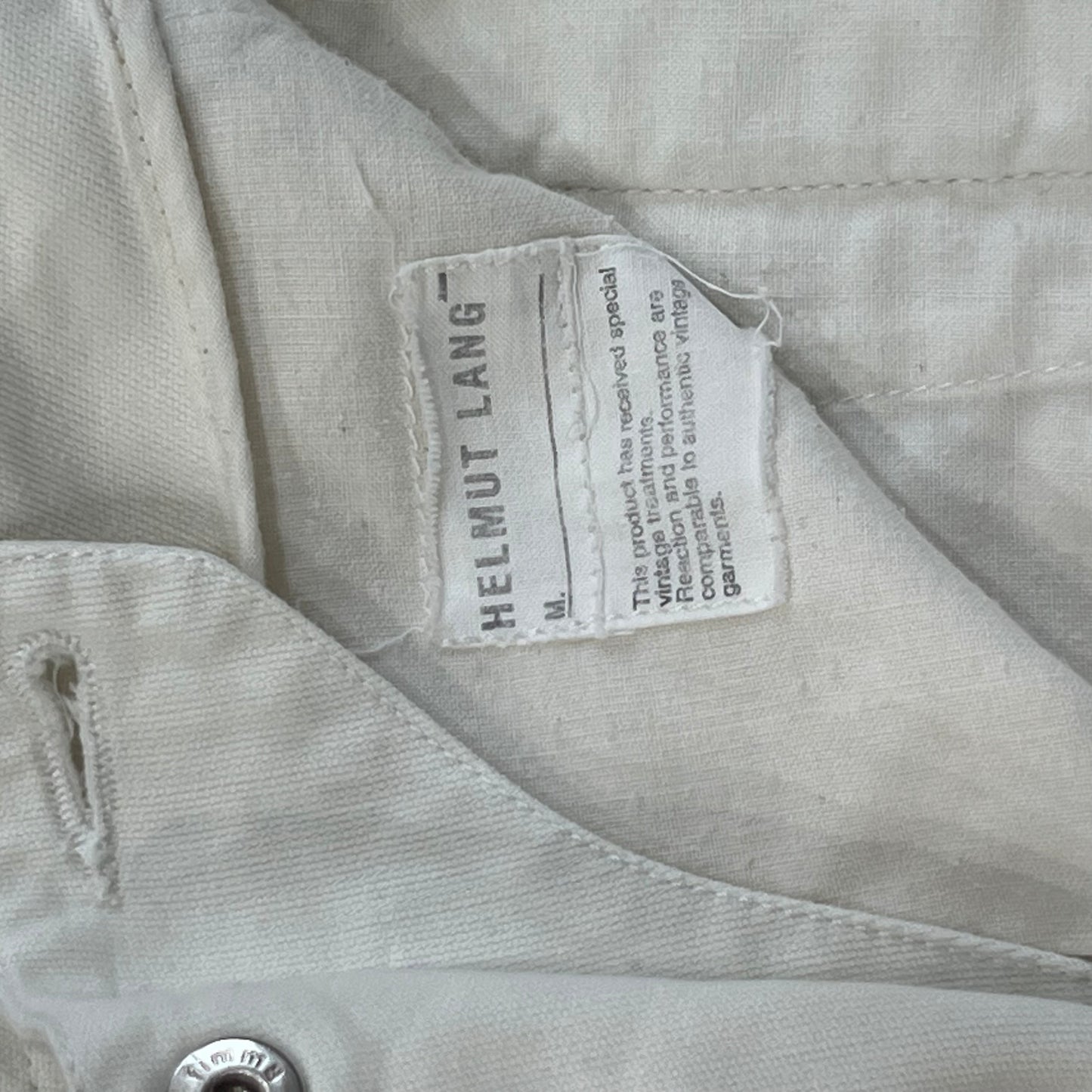 Helmut Lang White Cargo Flight Pants AW99-00 Sz 42/30