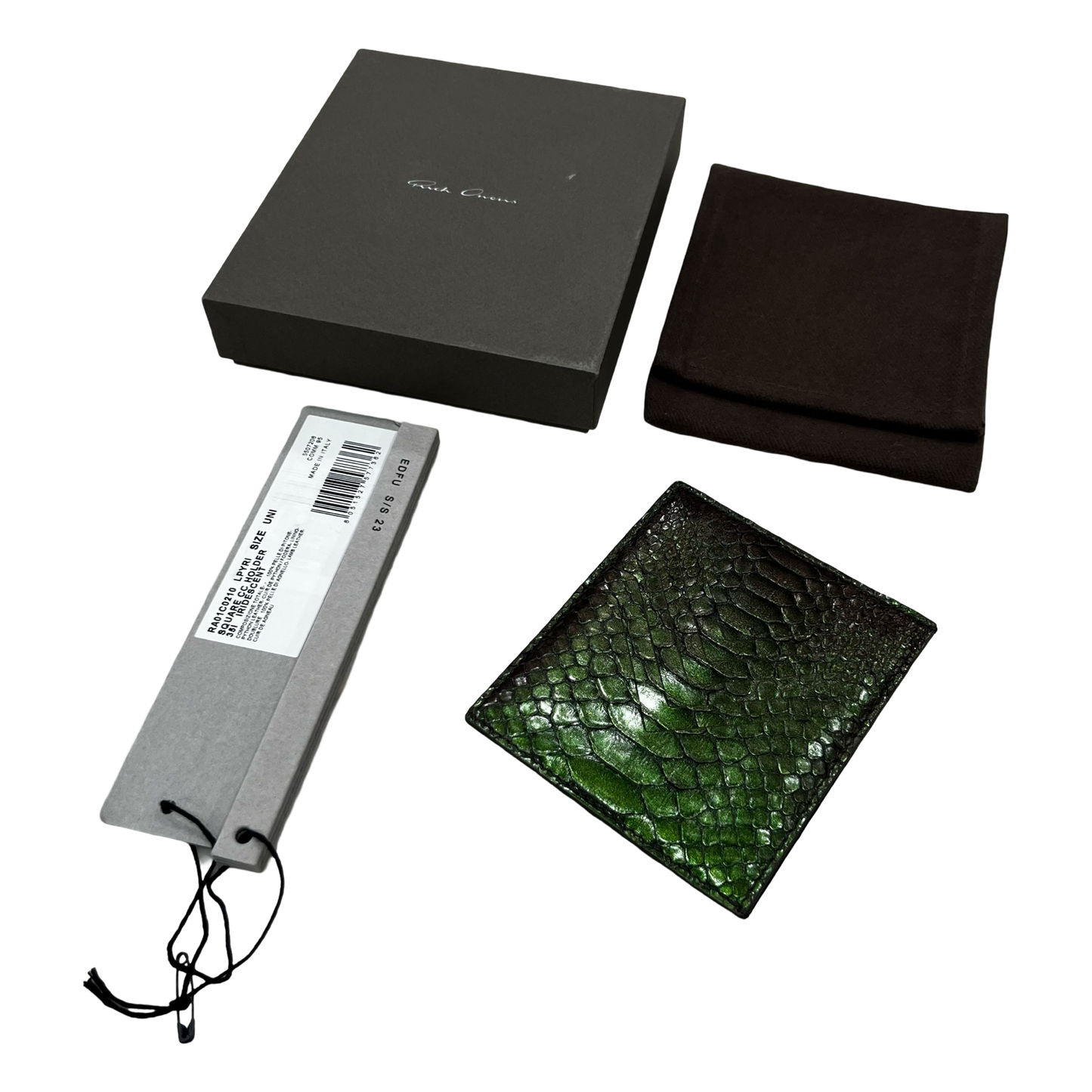 Rick Owens Python Square Card Holder EDFU SS23 NWT